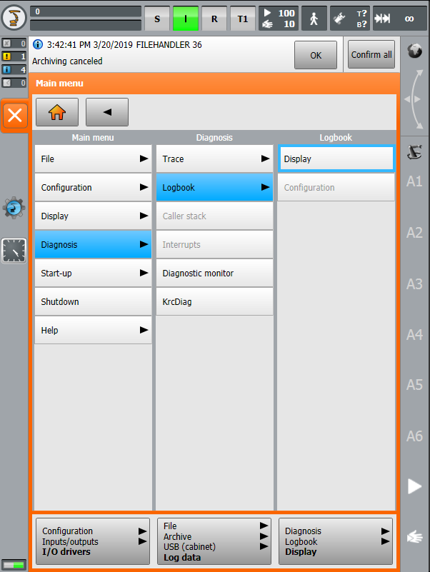 Display the Logbook